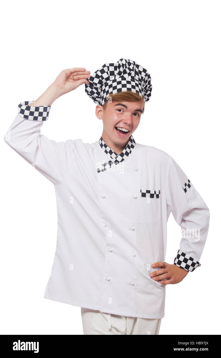 Funny cook isolated on white Stock Photo - Alamy