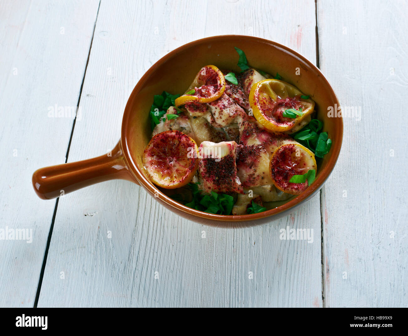 Sumac Chicken .Persian cuisine Stock Photo Alamy