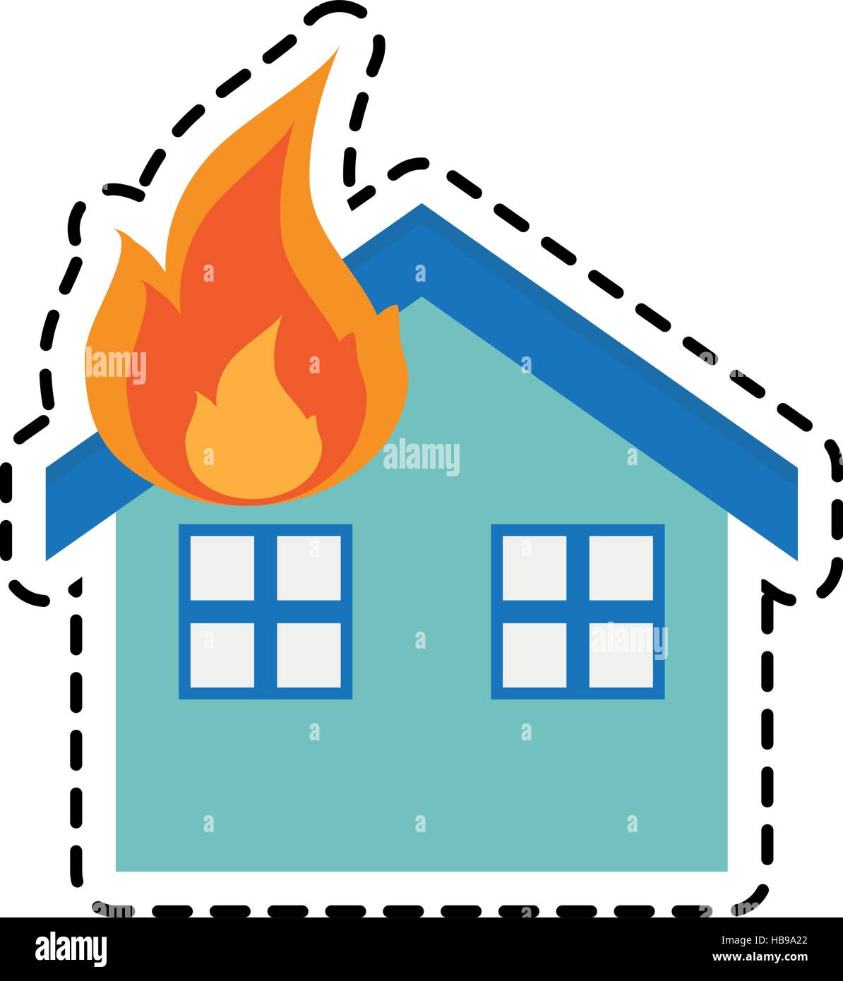 Isolated house on fire design Stock Vector Image & Art Alamy