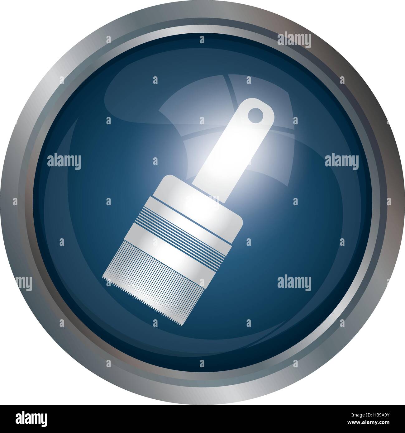 Paint brush icon. Tool instrument repair and construction theme ...