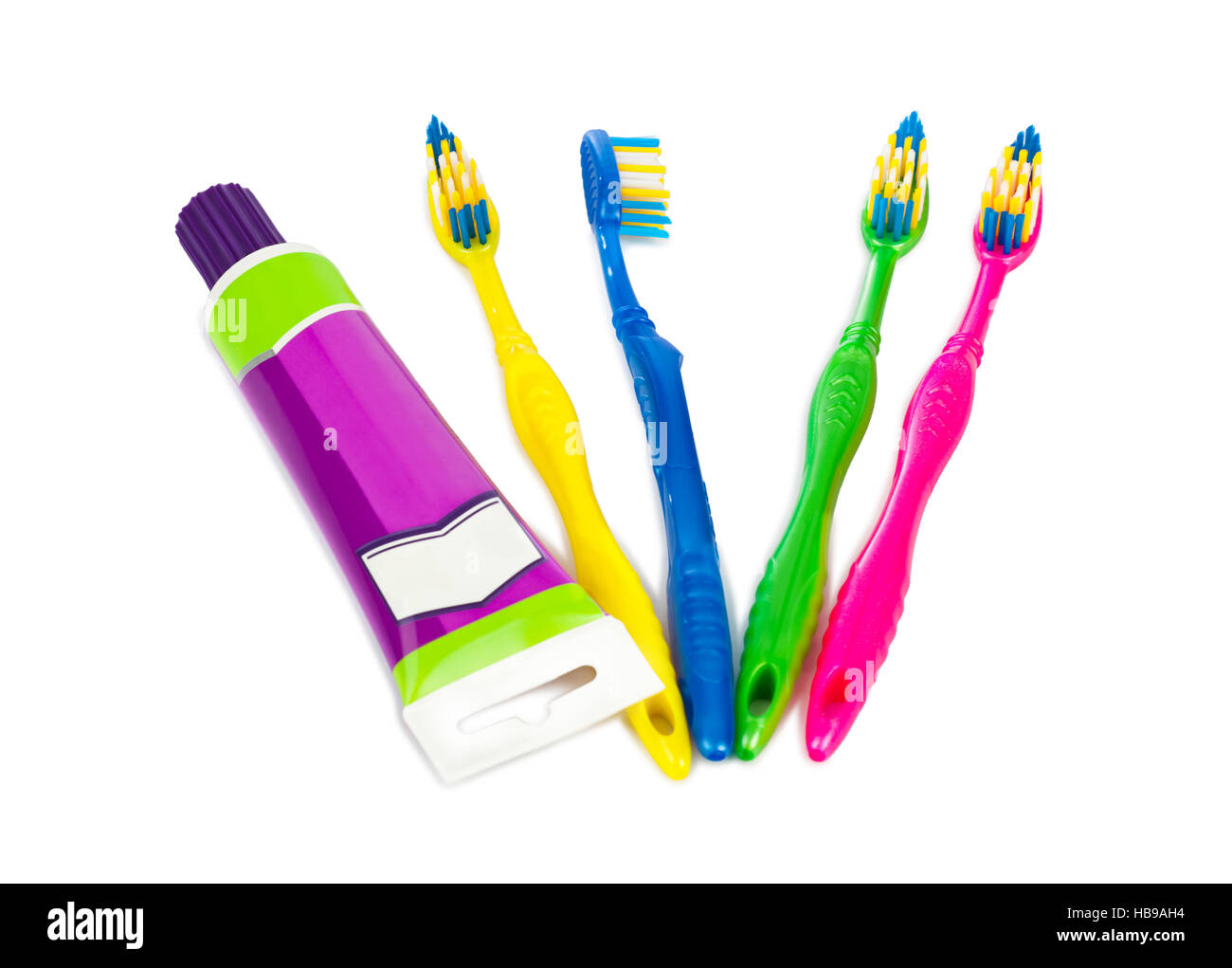 Toothbrushes and paste tube Stock Photo Alamy