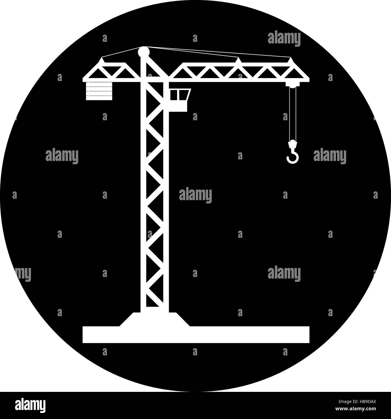 Crane building icon black white hi-res stock photography and images - Alamy