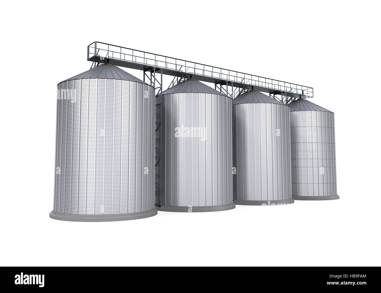 Agricultural Silo Isolated Stock Photo