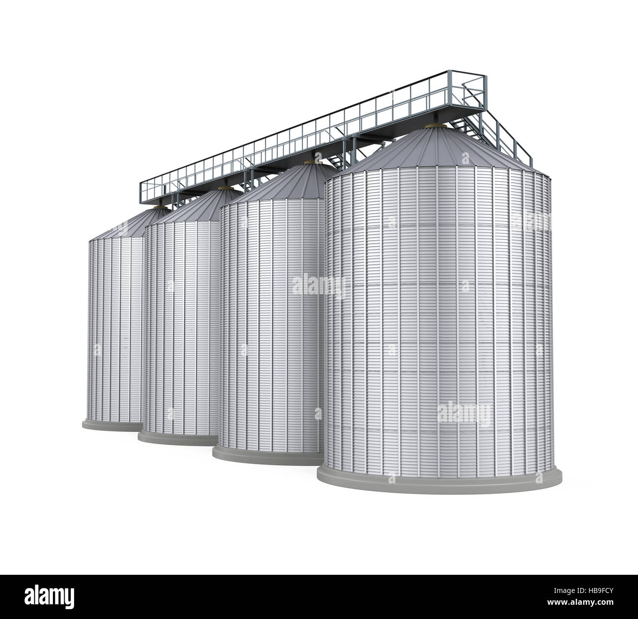 Agricultural Silo Isolated Stock Photo
