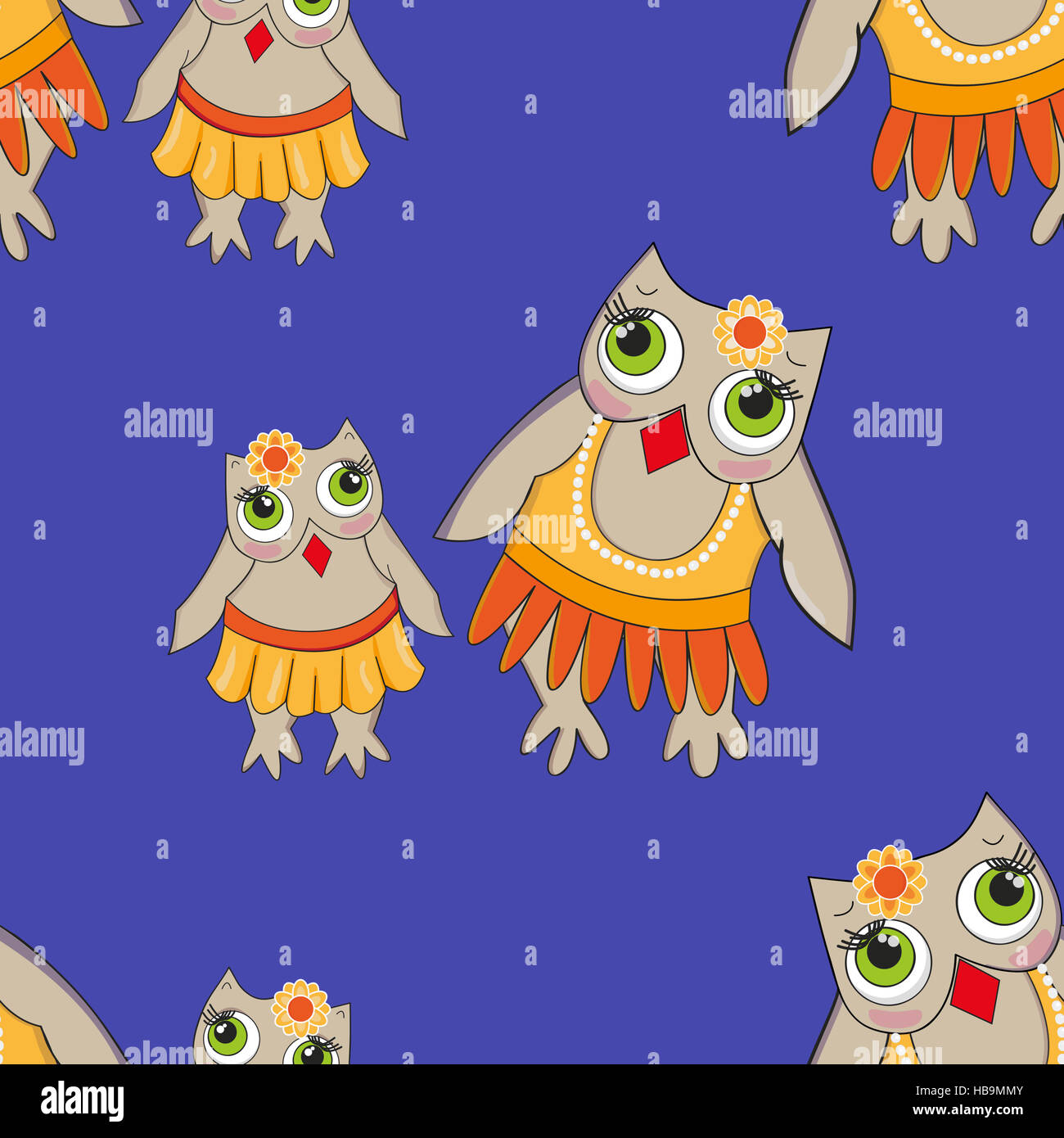 mother owl and her daughter Stock Photo Alamy