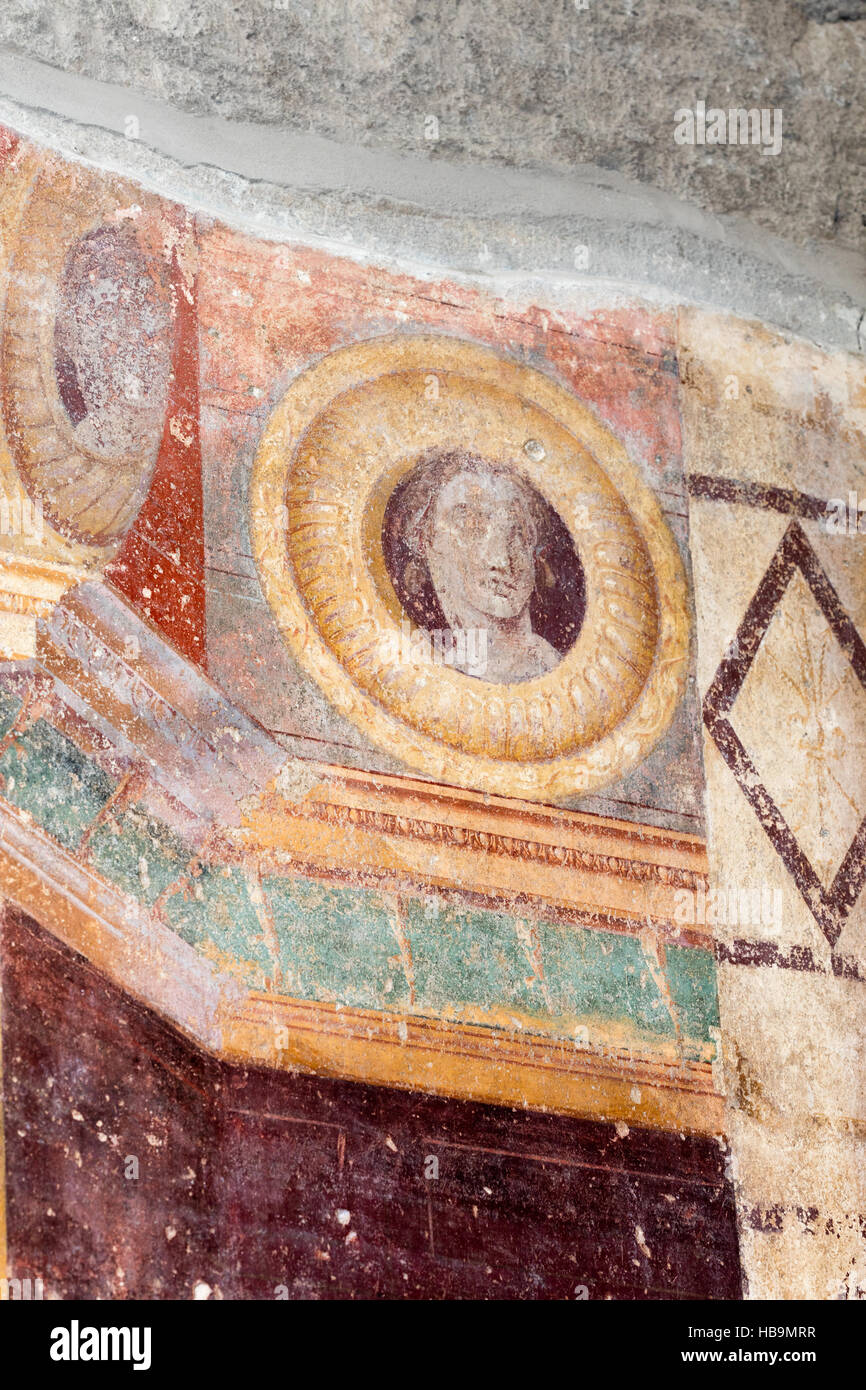 fresco in villa oplontis Stock Photo