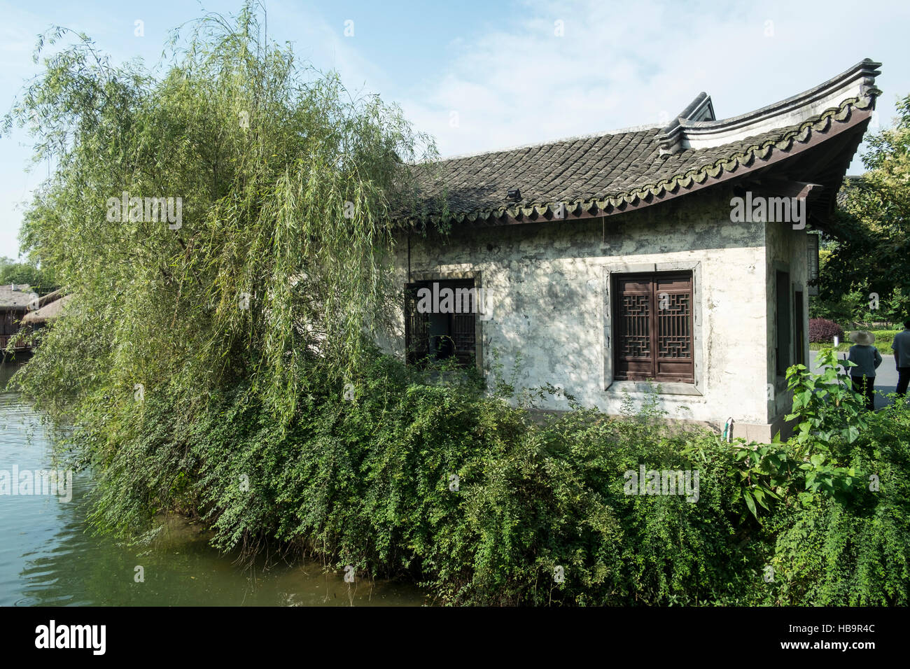 Ancient house near the river in Wuzhen town, Zhejiang province, China Stock Photo