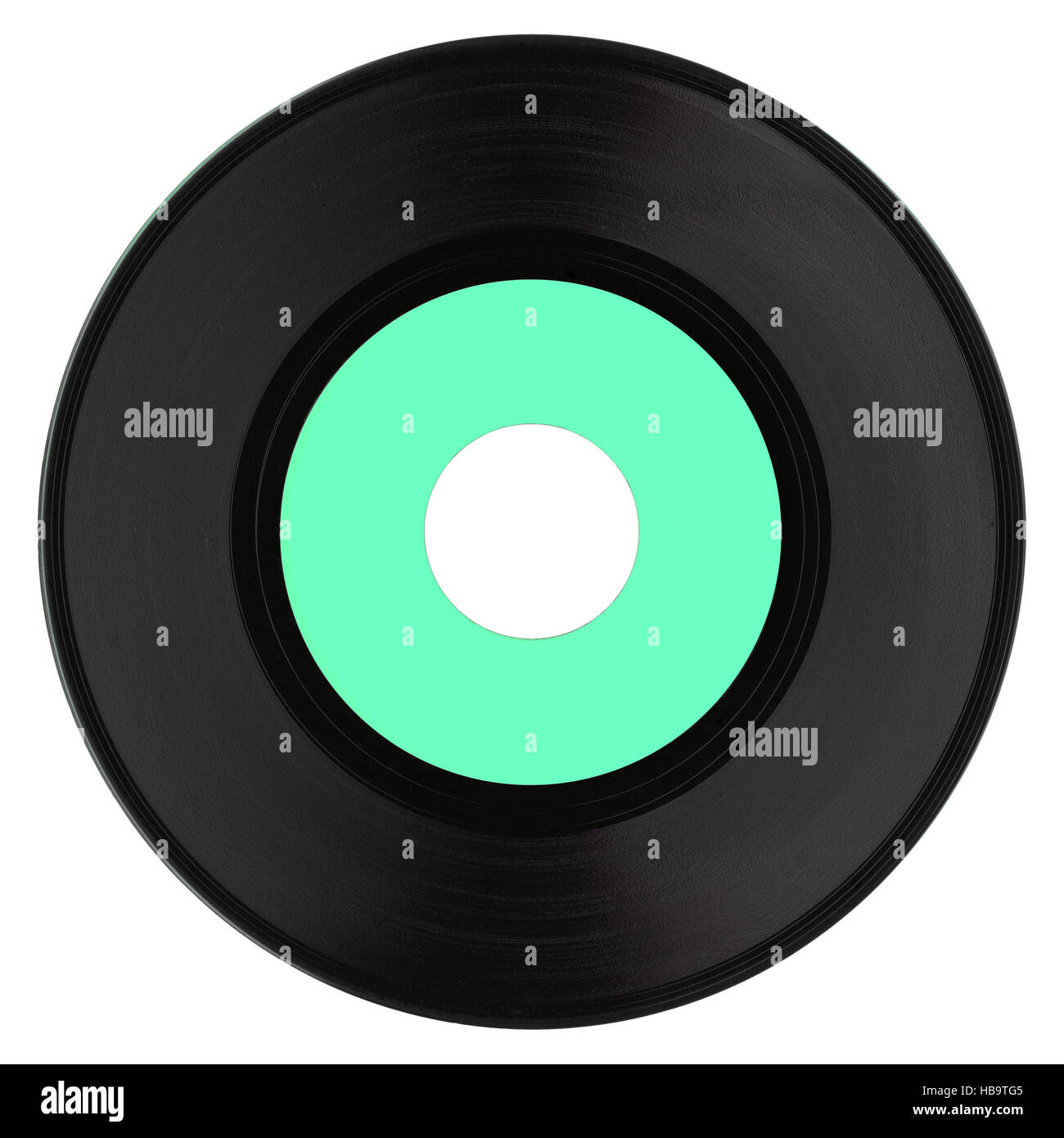 Vinyl record with green label Stock Photo - Alamy