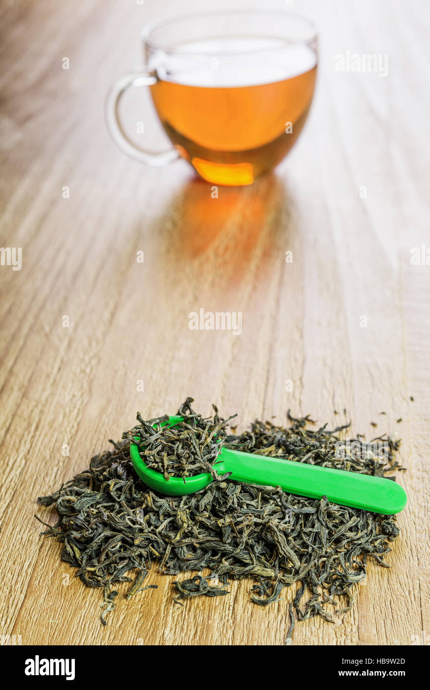 loose leaf green tea Stock Photo Alamy