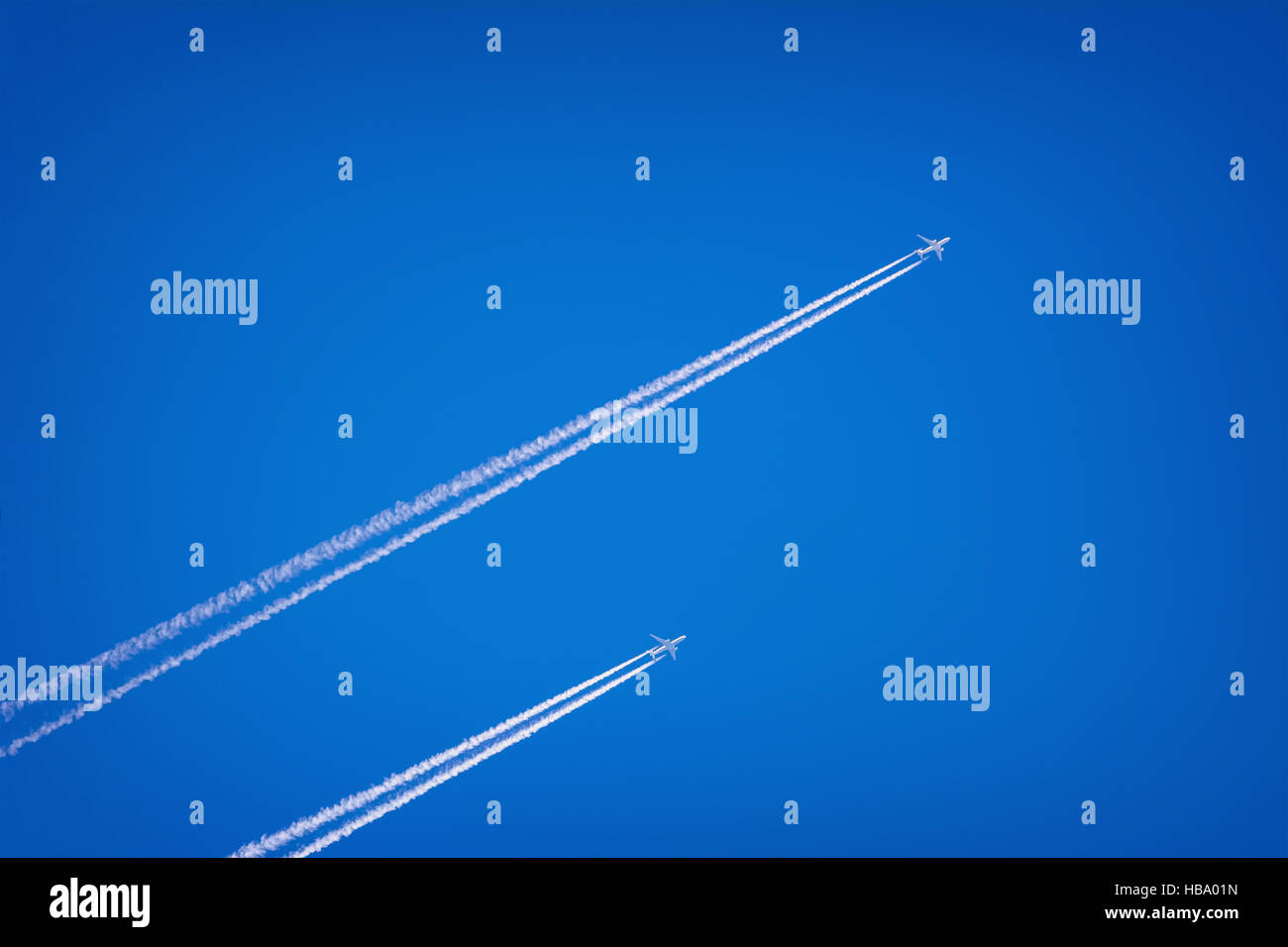 Two Airplanes in the Sky Stock Photo - Alamy