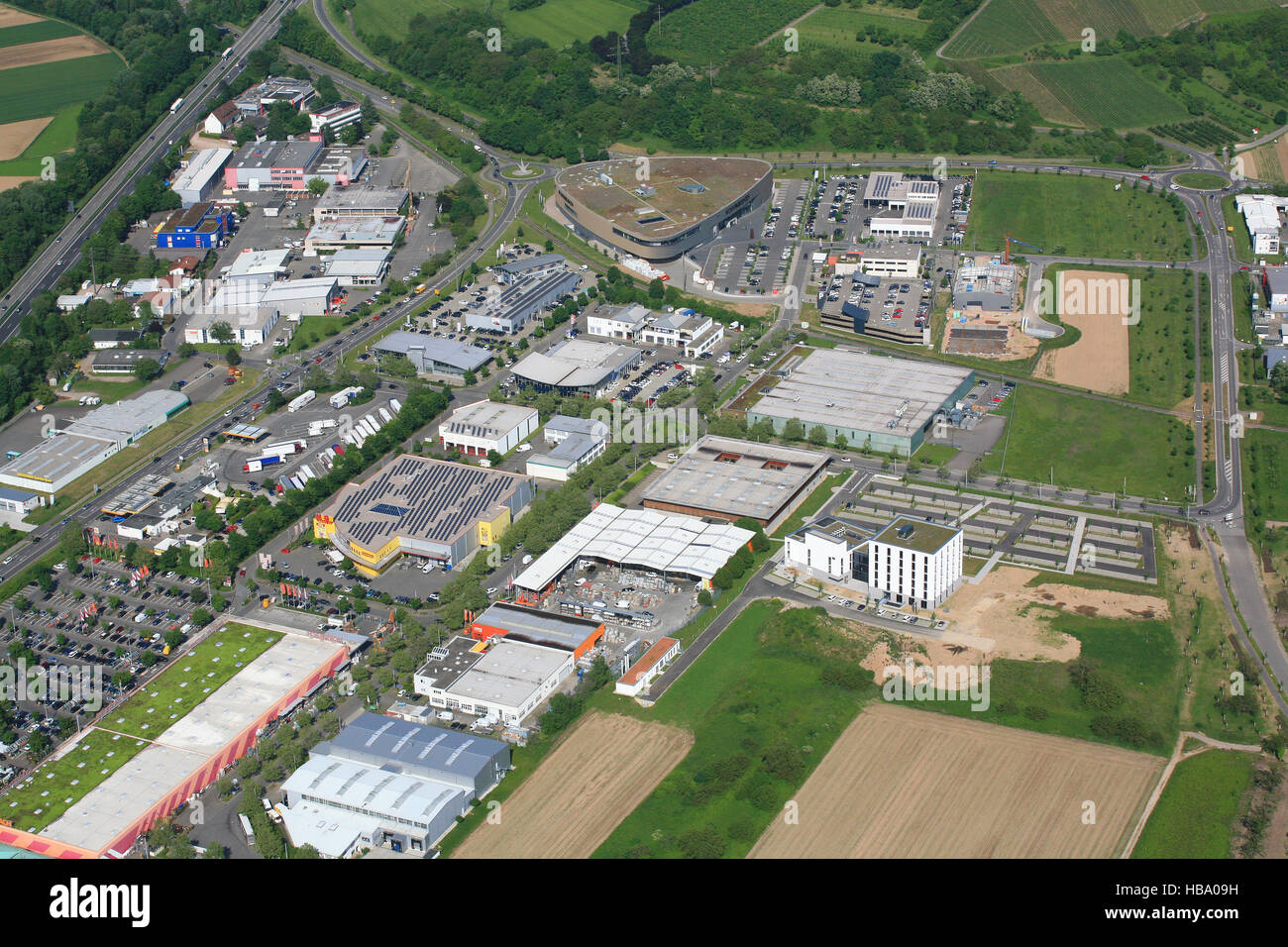 Binzen, industrial area Dreispitz Stock Photo
