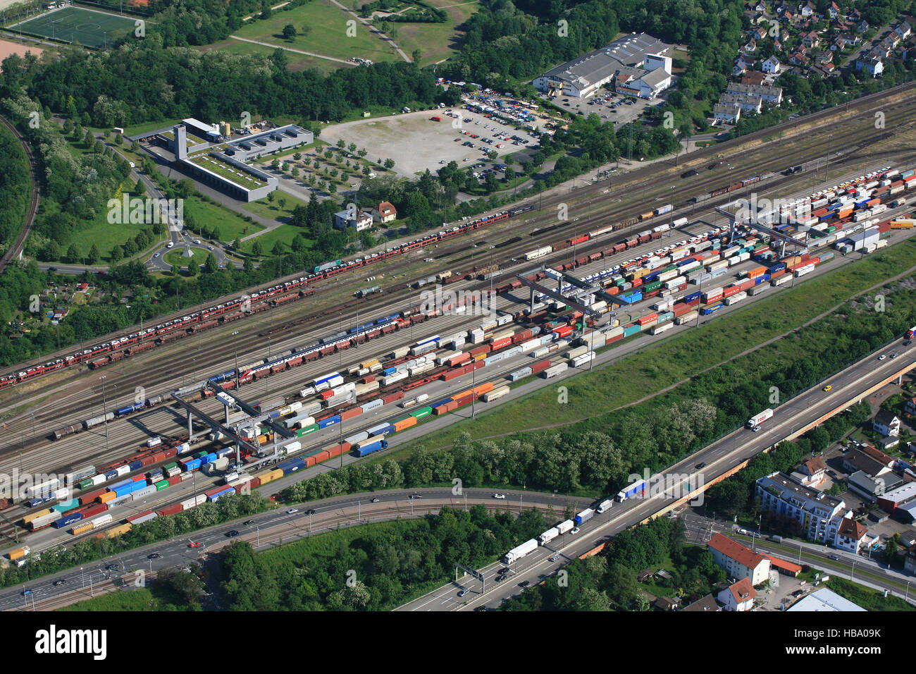 Weil am Rhein, container freight station Stock Photo