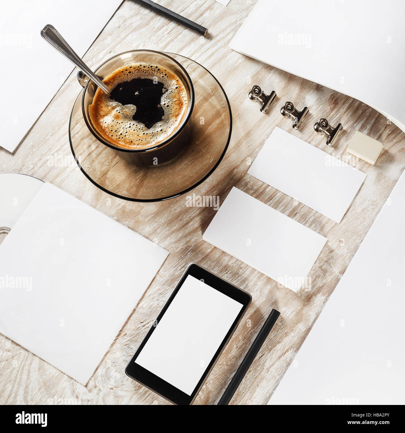 Photo of blank stationery Stock Photo Alamy