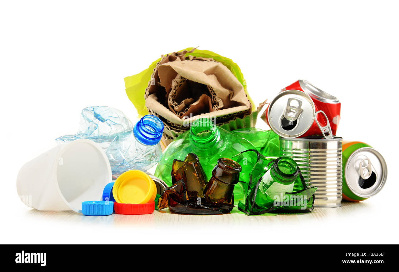 Recyclable garbage consisting of glass Stock Photo Alamy