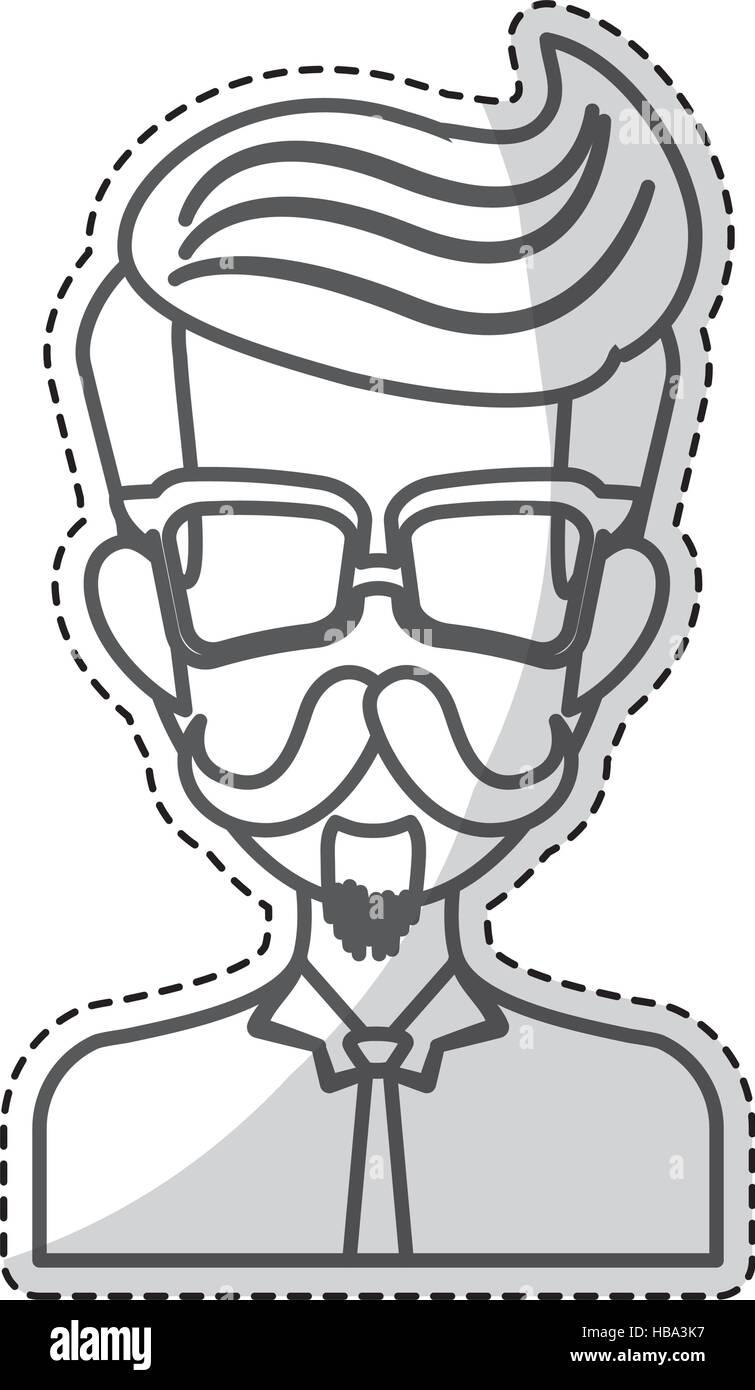 hipster man icon image Stock Vector Image & Art - Alamy