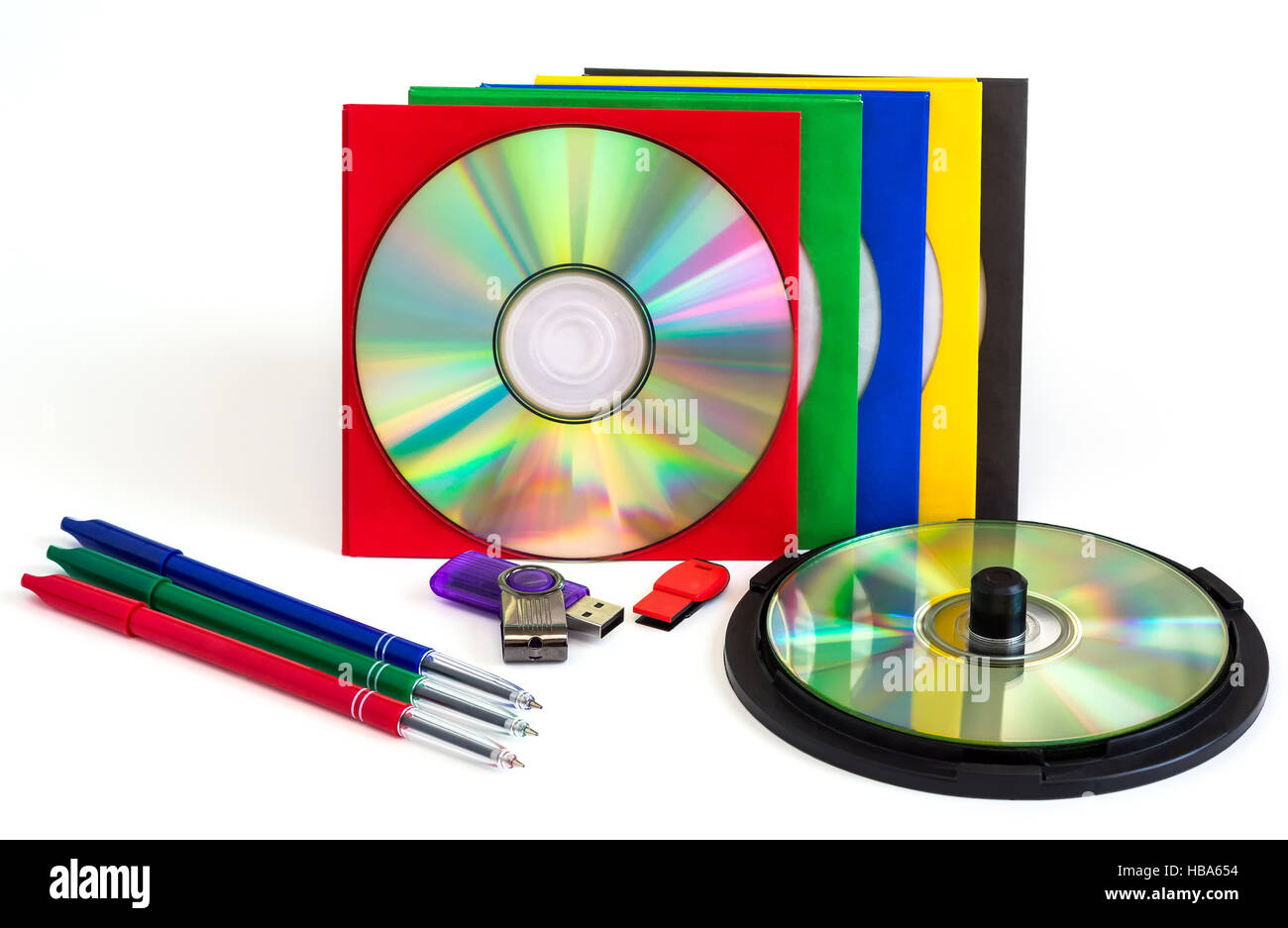 CD / DVD CD, envelopes for disks Stock Photo