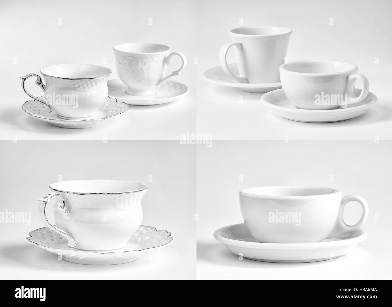 white cup and saucer Stock Photo Alamy