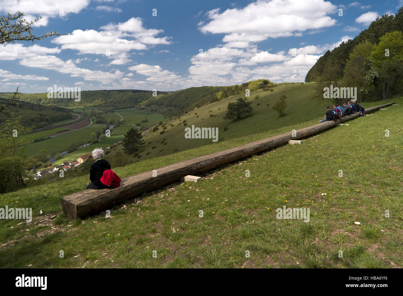 On the Altmuehltal Panorama Trail in Germany Stock Photo