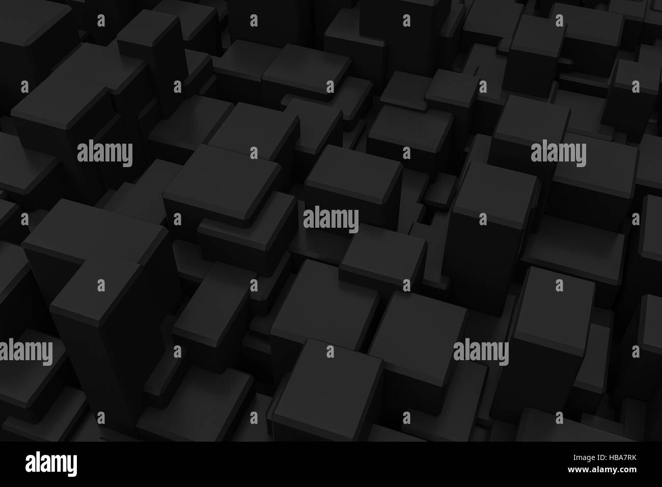 abstract black box random position background 3d rendering Stock Photo ...