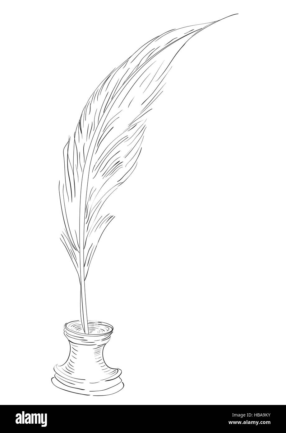 Pen and inkwell Stock Photo Alamy