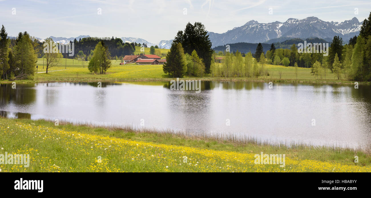 wide panorama landscape in alps mountains Stock Photo - Alamy