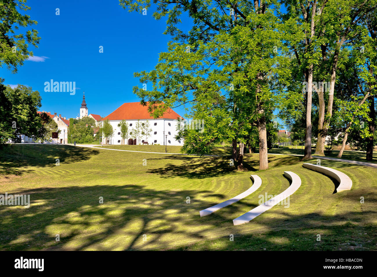 Town of Jastrebarsko park and landmarks view Stock Photo