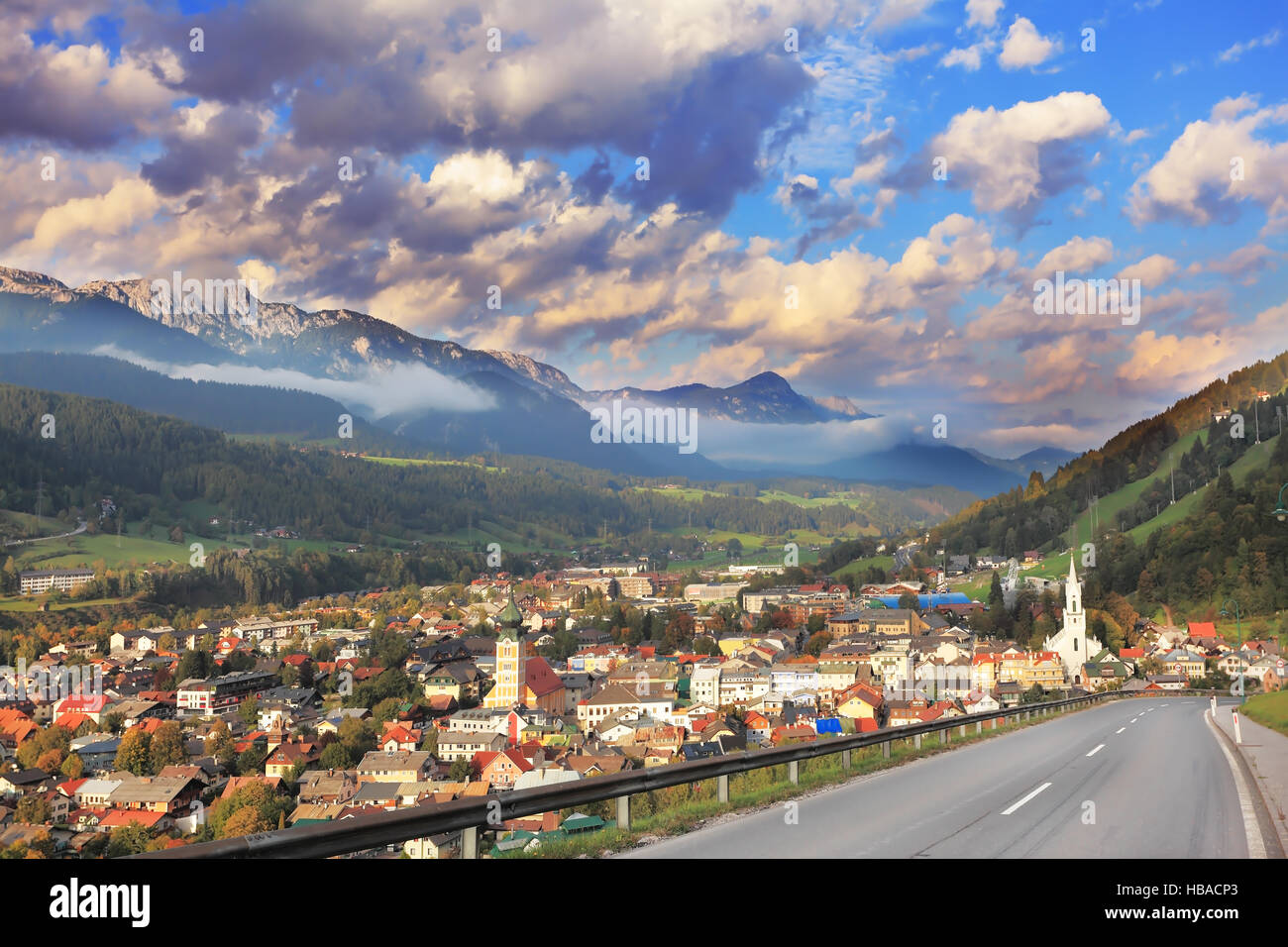 The small town Stock Photo Alamy