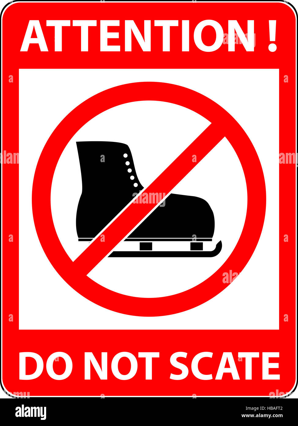 No ice skate, iceskate prohibited symbol Stock Photo Alamy
