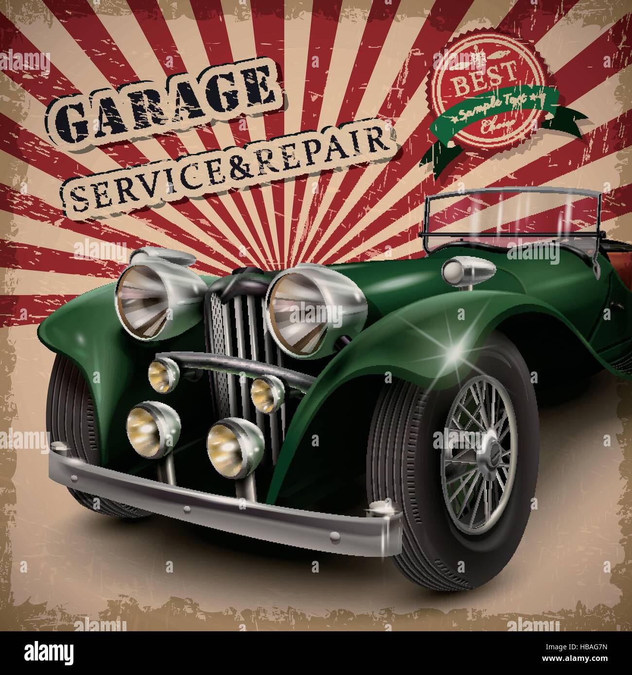 Old fashioned auto service station Stock Vector Images Alamy