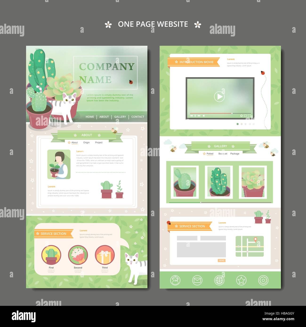 Adorable one page website template hi-res stock photography and images ...