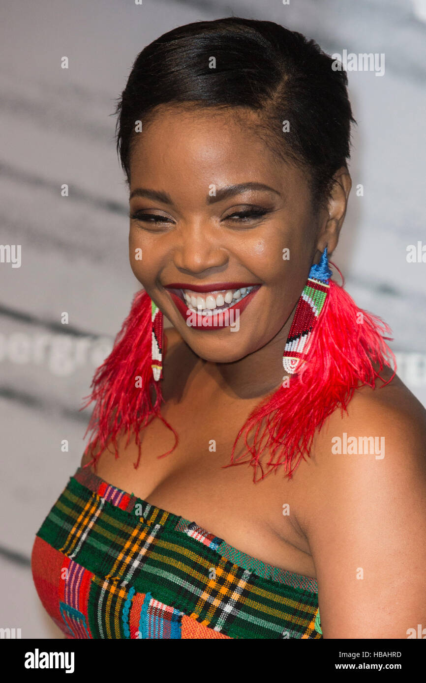 London, UK. 4 December 2016. Actress Terry Pheto. Red carpet arrivals for the 2016 British Independent Film Awards at Old Billingsgate. Stock Photo