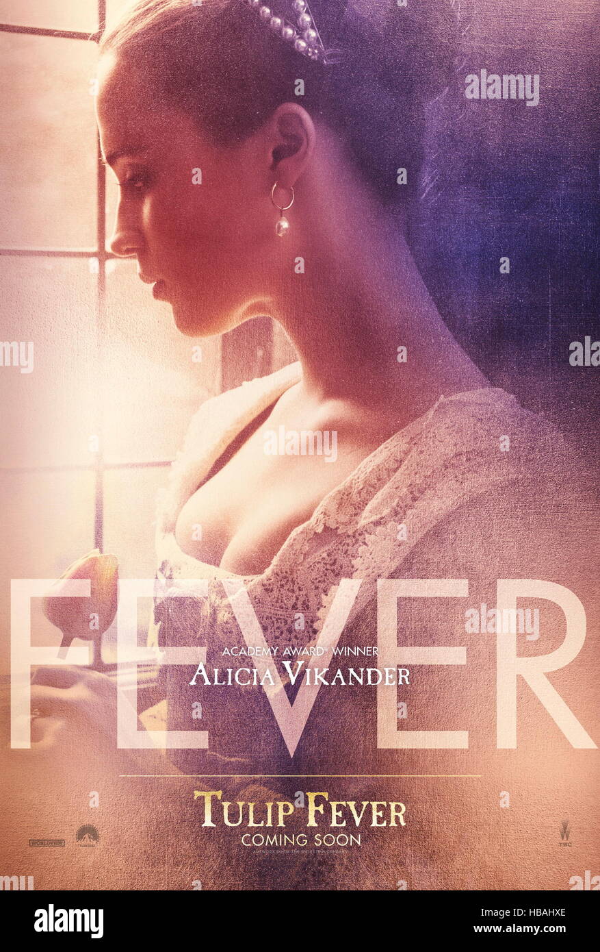 RELEASE DATE: February 24, 2017 TITLE: Tulip Fever STUDIO: Weinstein Company DIRECTOR: Justin Chadwick PLOT: An artist falls for a young married woman while he's commissioned to paint her portrait during the Tulip mania of 17th century Amsterdam STARRING:  Alicia Vikander (Credit: c Magnolia Pictures/Entertainment Pictures/) Stock Photo