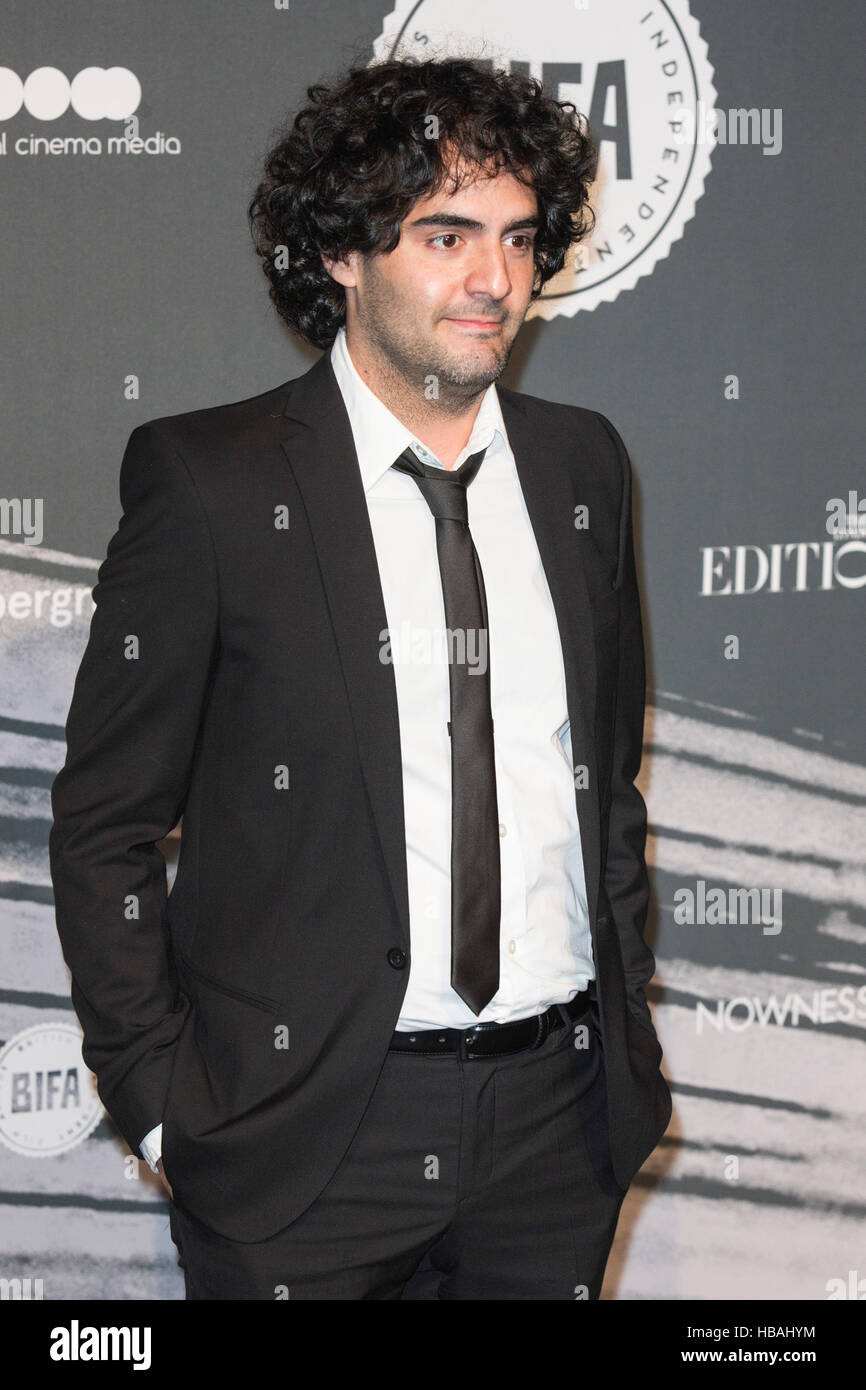 London, UK. 4 December 2016. Babak Anvari. Red carpet arrivals for the 2016 British Independent Film Awards at Old Billingsgate. Stock Photo