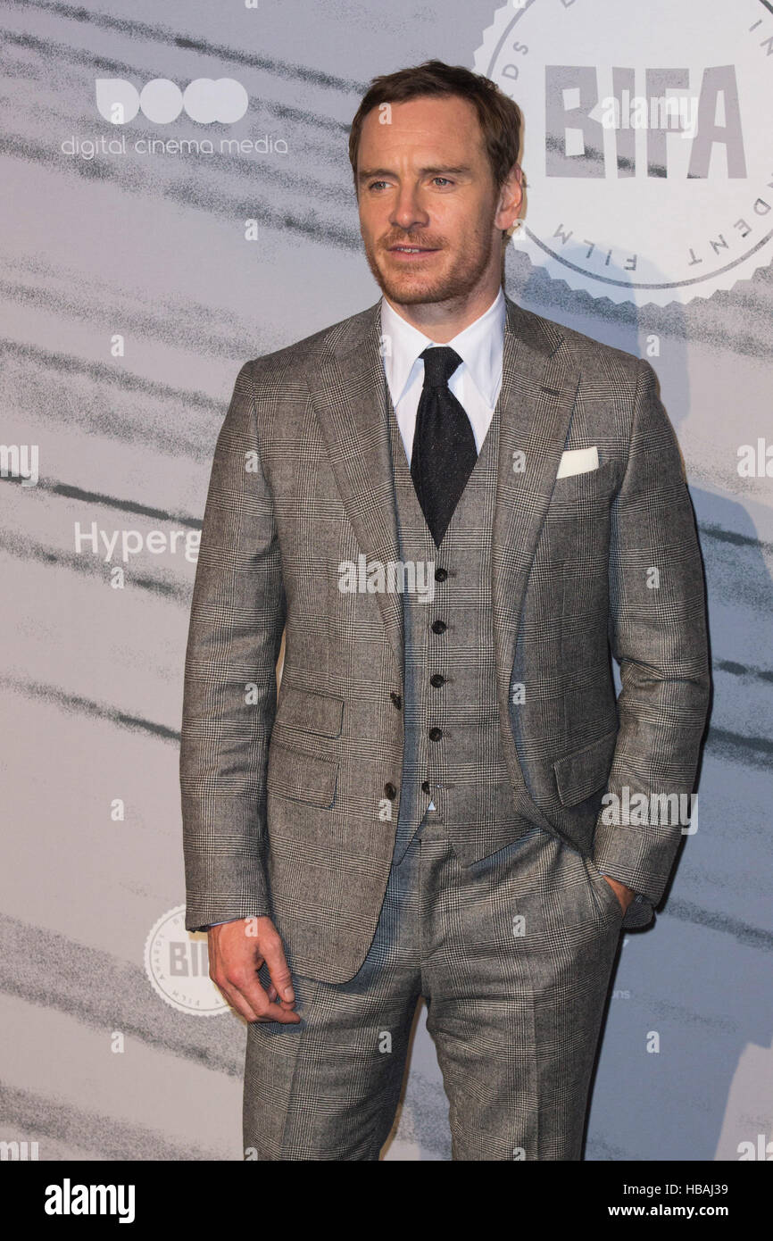London, UK. 4 December 2016. Actor Michael Fassbender. Red carpet arrivals for the 2016 British Independent Film Awards at Old Billingsgate. Stock Photo