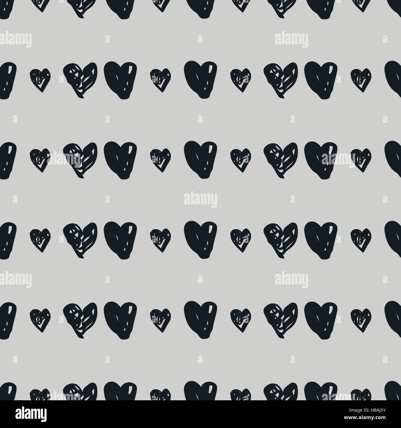Doodle seamless pattern with hearts Stock Vector Image & Art - Alamy