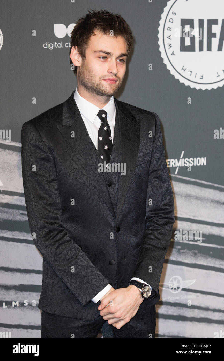 London, UK. 4 December 2016. Actor Douglas Booth. Red carpet arrivals for the 2016 British Independent Film Awards at Old Billingsgate. Stock Photo