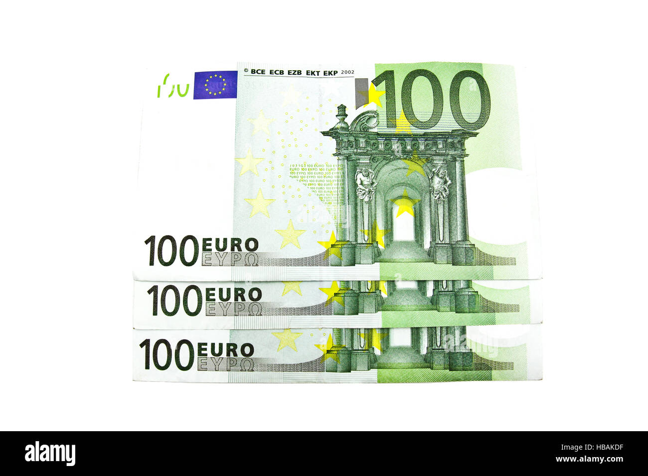 One hundred euro banknote on a white background Stock Photo - Alamy