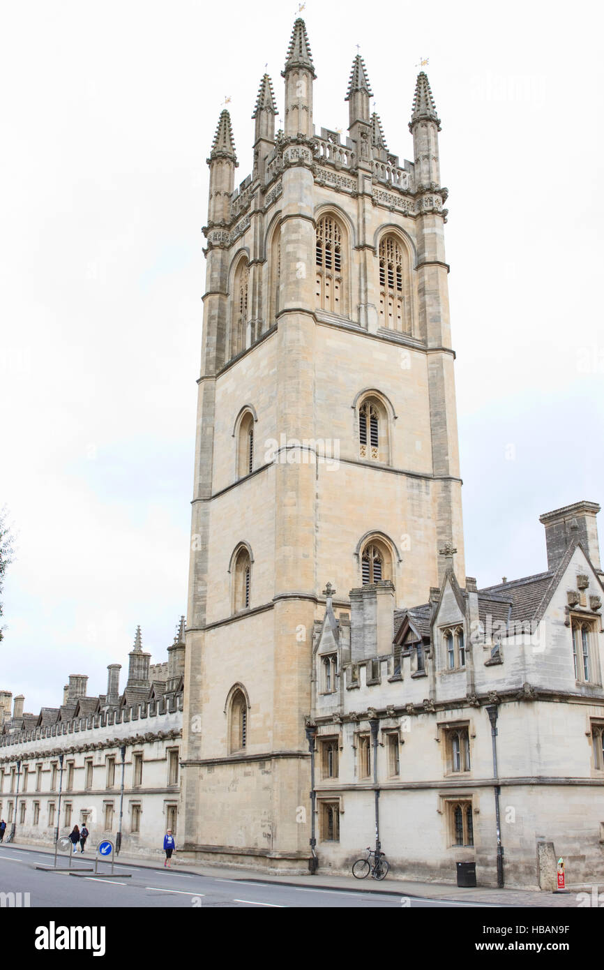 Magdalen Tower in Oxford, England. Stock Photo