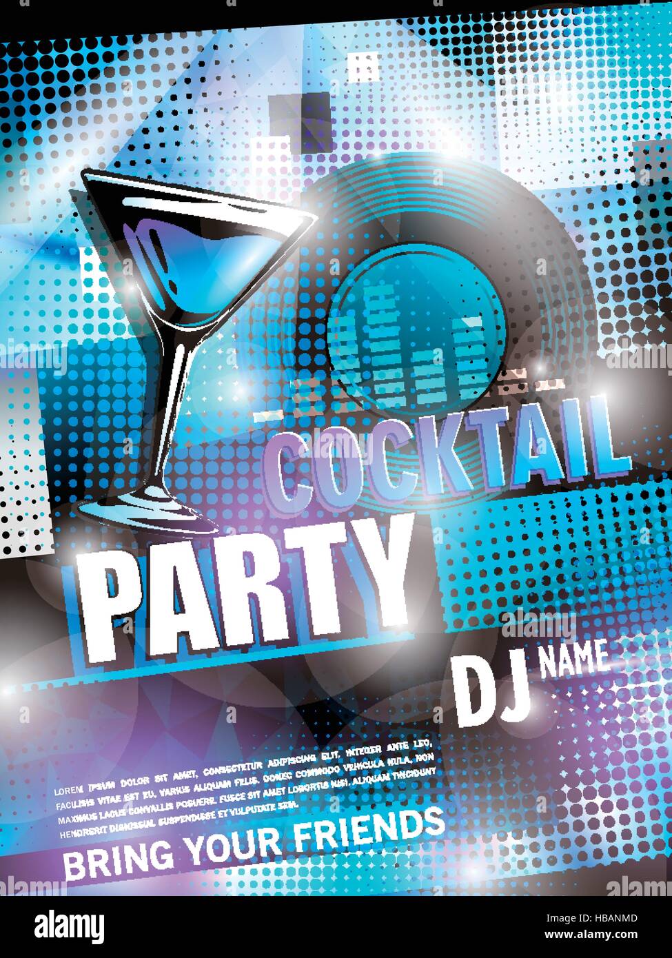 fantastic cocktail party poster design with abstract background Stock  Vector Image & Art - Alamy