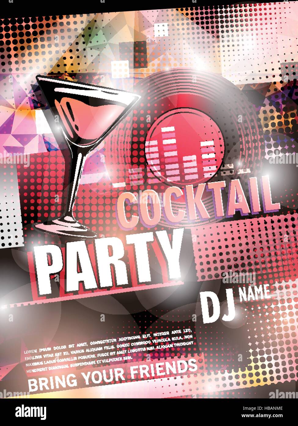 fantastic cocktail party poster design with abstract background Stock  Vector Image & Art - Alamy