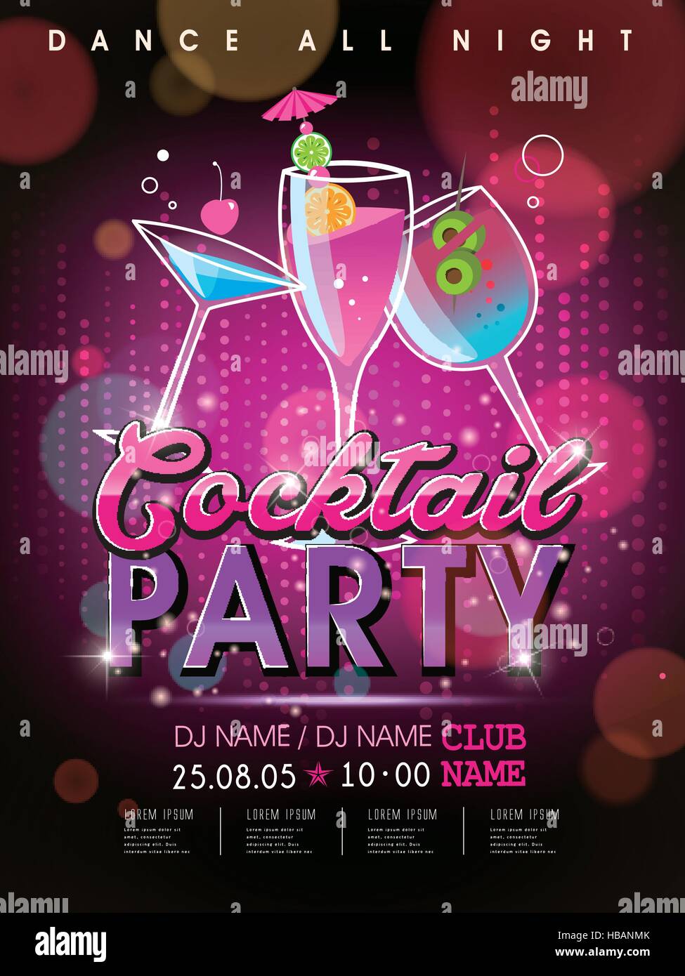fantastic cocktail party poster design ...
