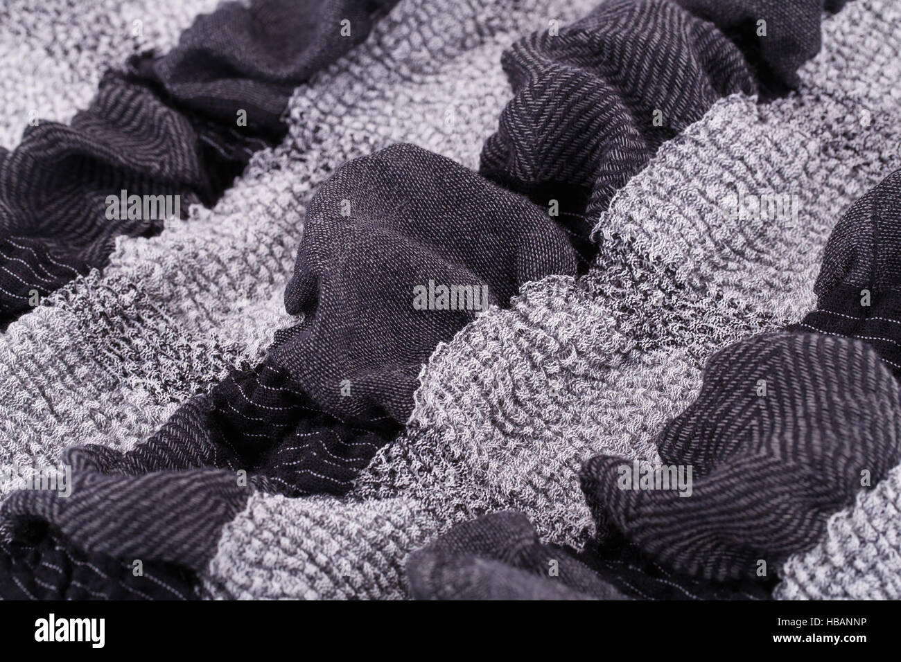 Black and white fabric background closeup picture Stock Photo - Alamy
