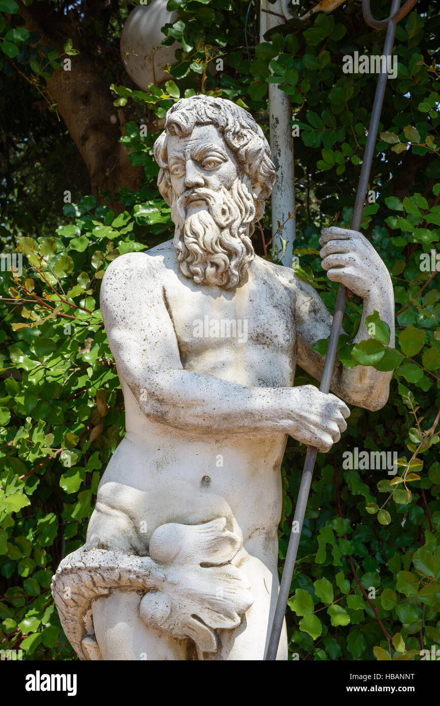 A Neptune statue in a seaside town in Italy Stock Photo Alamy