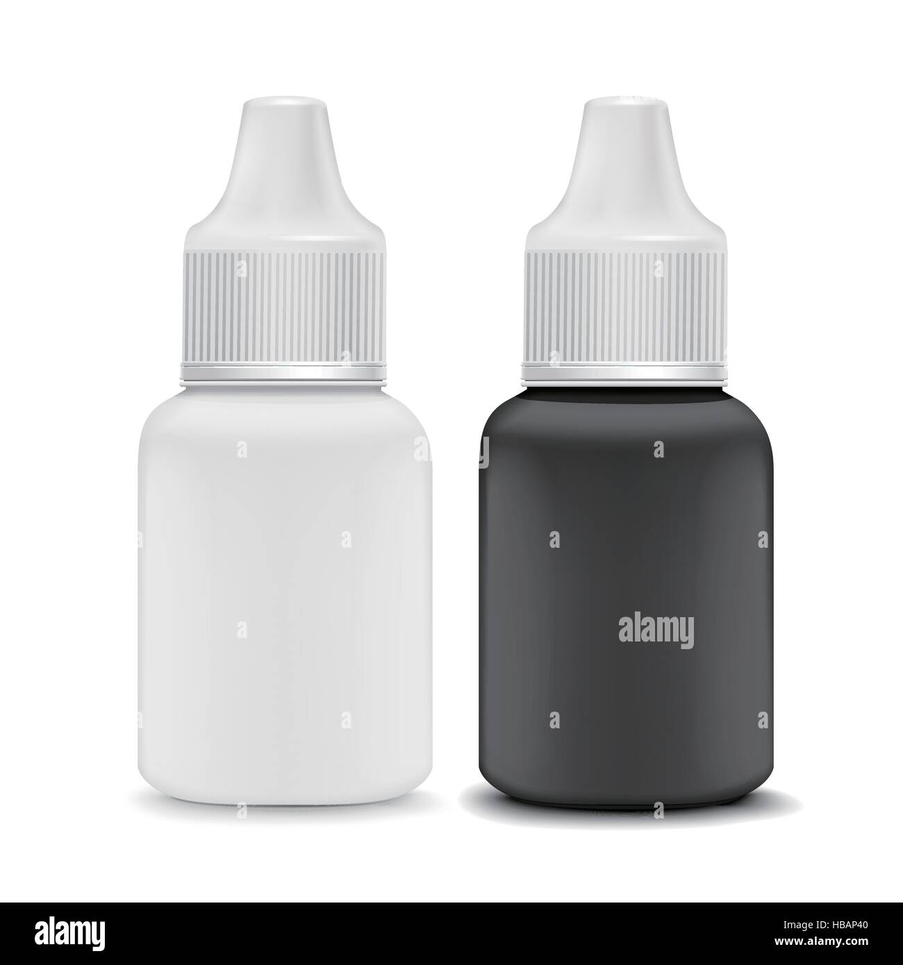 eye or ear drops bottles set isolated on white background Stock Vector