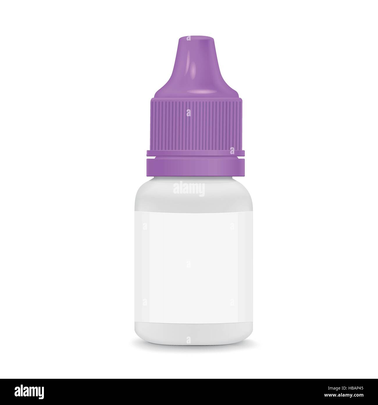 eye or ear drops bottle isolated on white background Stock Vector