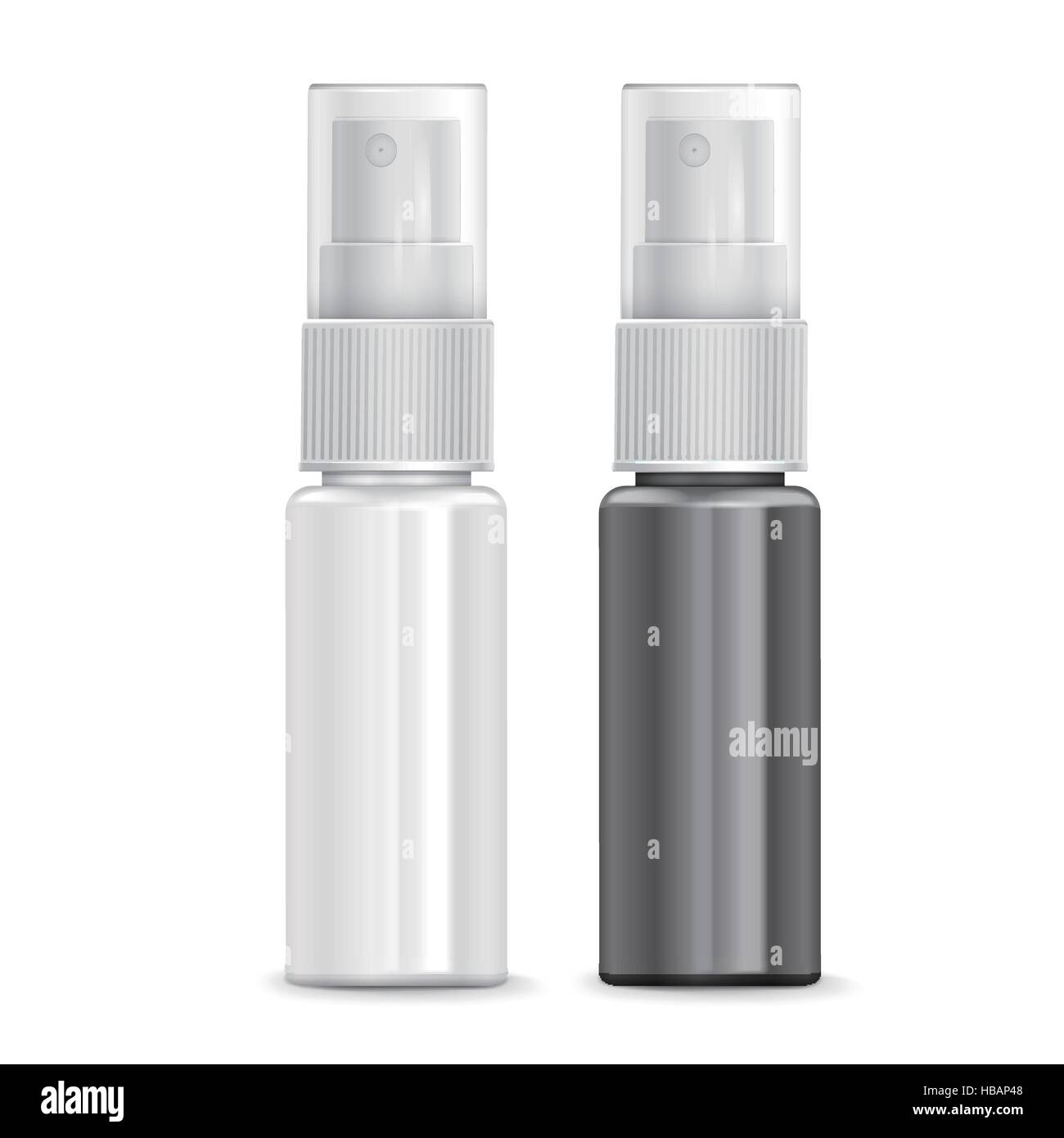 cosmetic spray bottles set isolated on white background Stock Vector