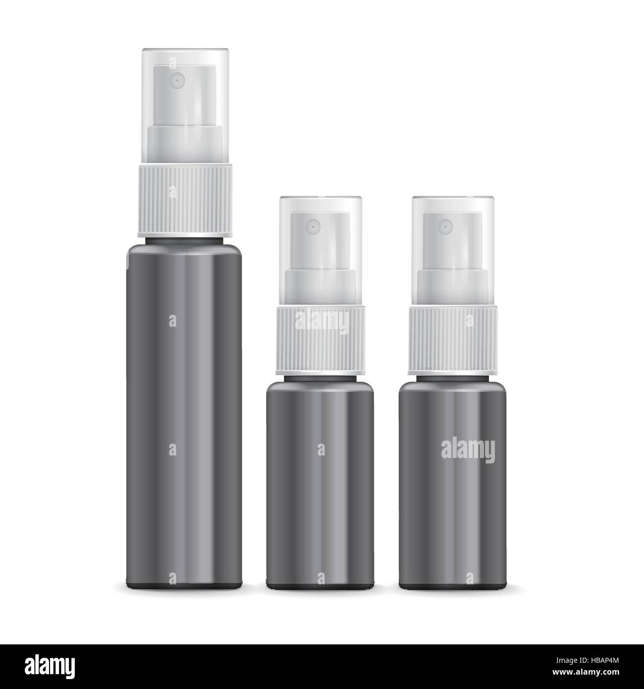 cosmetic spray bottles set isolated on white background Stock Vector ...