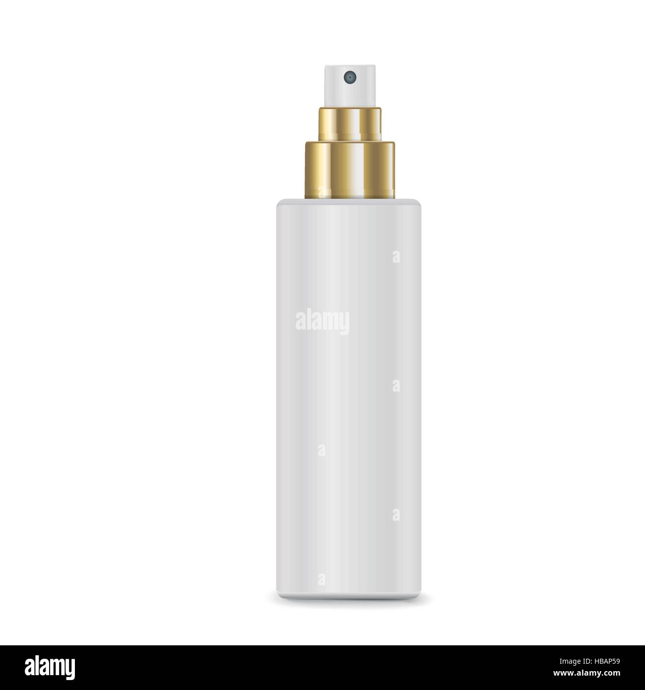cosmetic white spray bottle isolated on white background Stock Vector ...