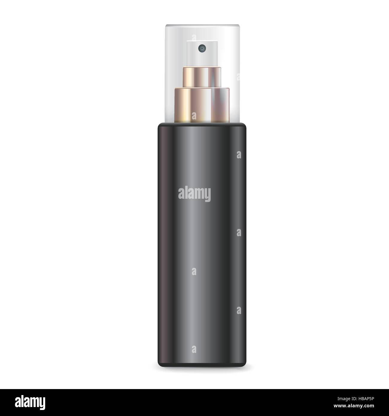 cosmetic black spray bottle isolated on white background Stock Vector ...