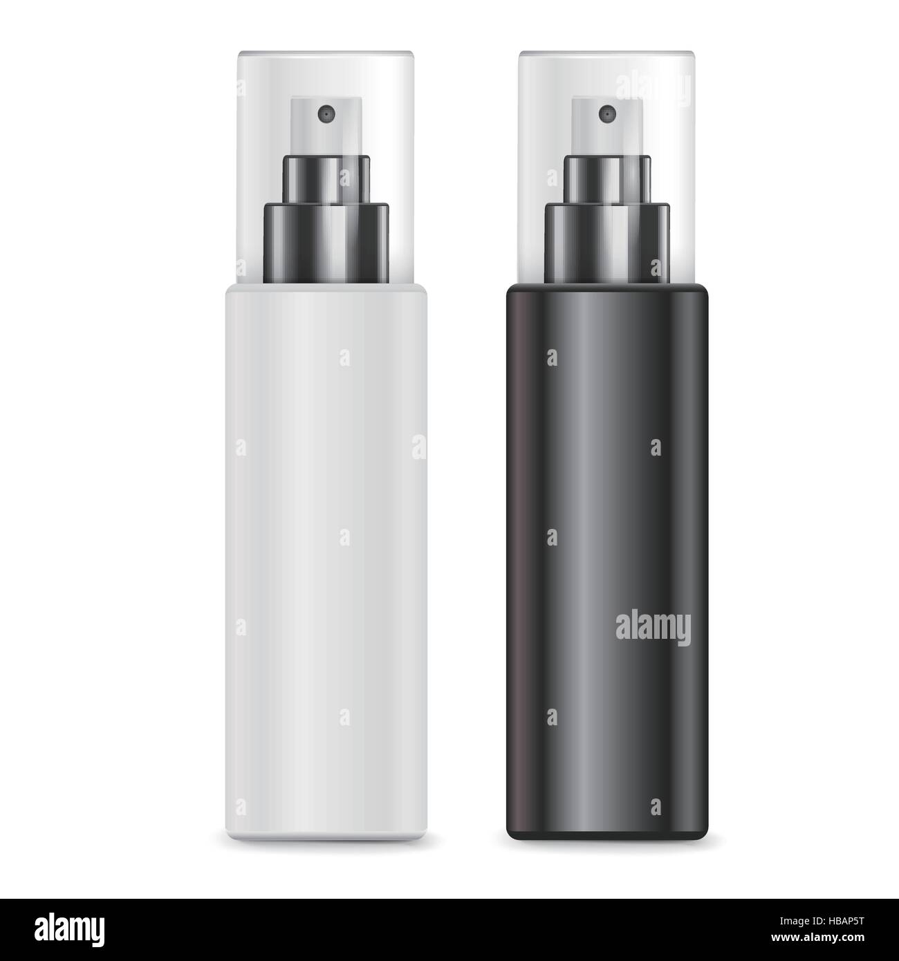 luxury cosmetic spray bottles set isolated on white background Stock ...